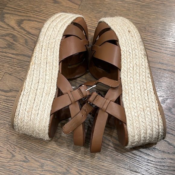 Prada sandals. Size 36.5. Dark brown. Espadrille style. Runs large. - Picture 12 of 13